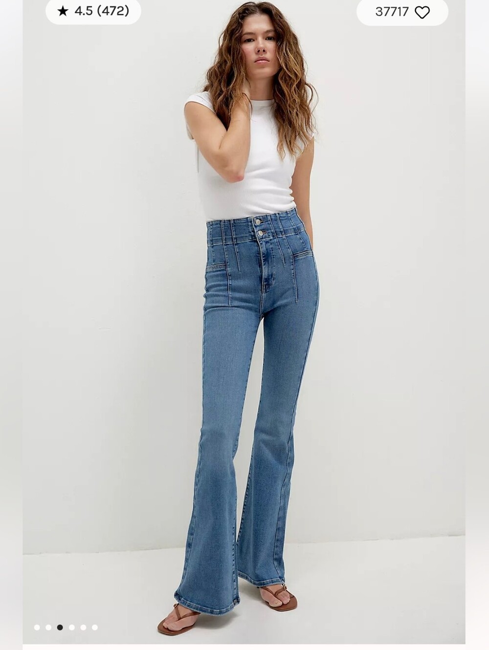 Free People We The Free High-Waist Flare Women’s Jeans - Light Blue Denim